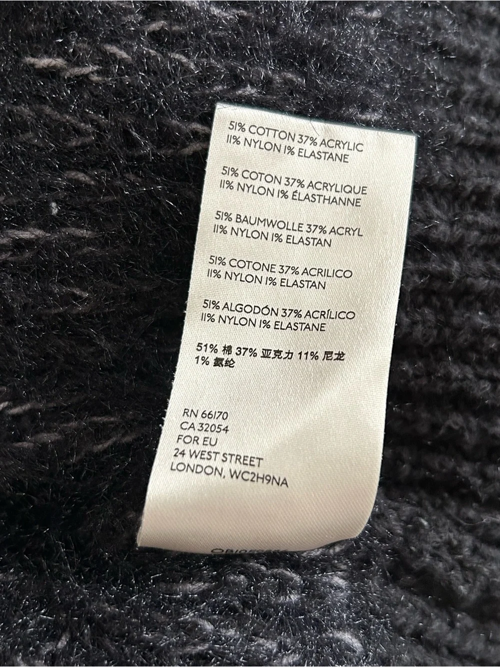 Free People Black White Cropped Knit Mock Neck Dolman Sweater S/P